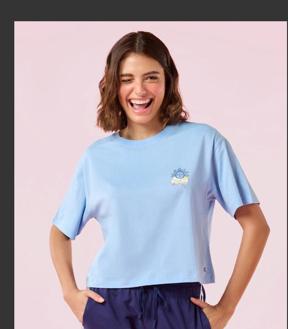 Enamor Beautiful back printed oversized top for women