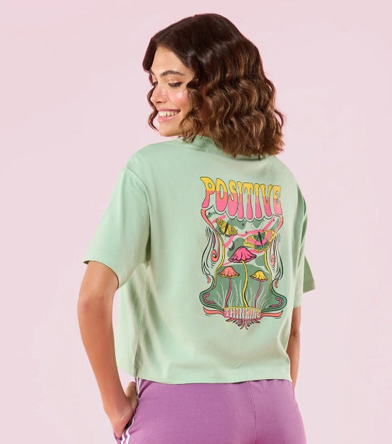 Enamor Beautiful back printed oversized top for women