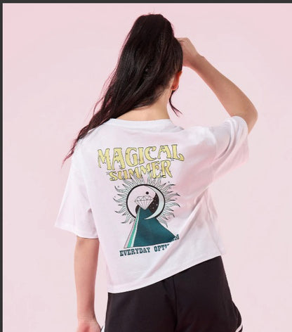 Enamor Beautiful back printed oversized top for women